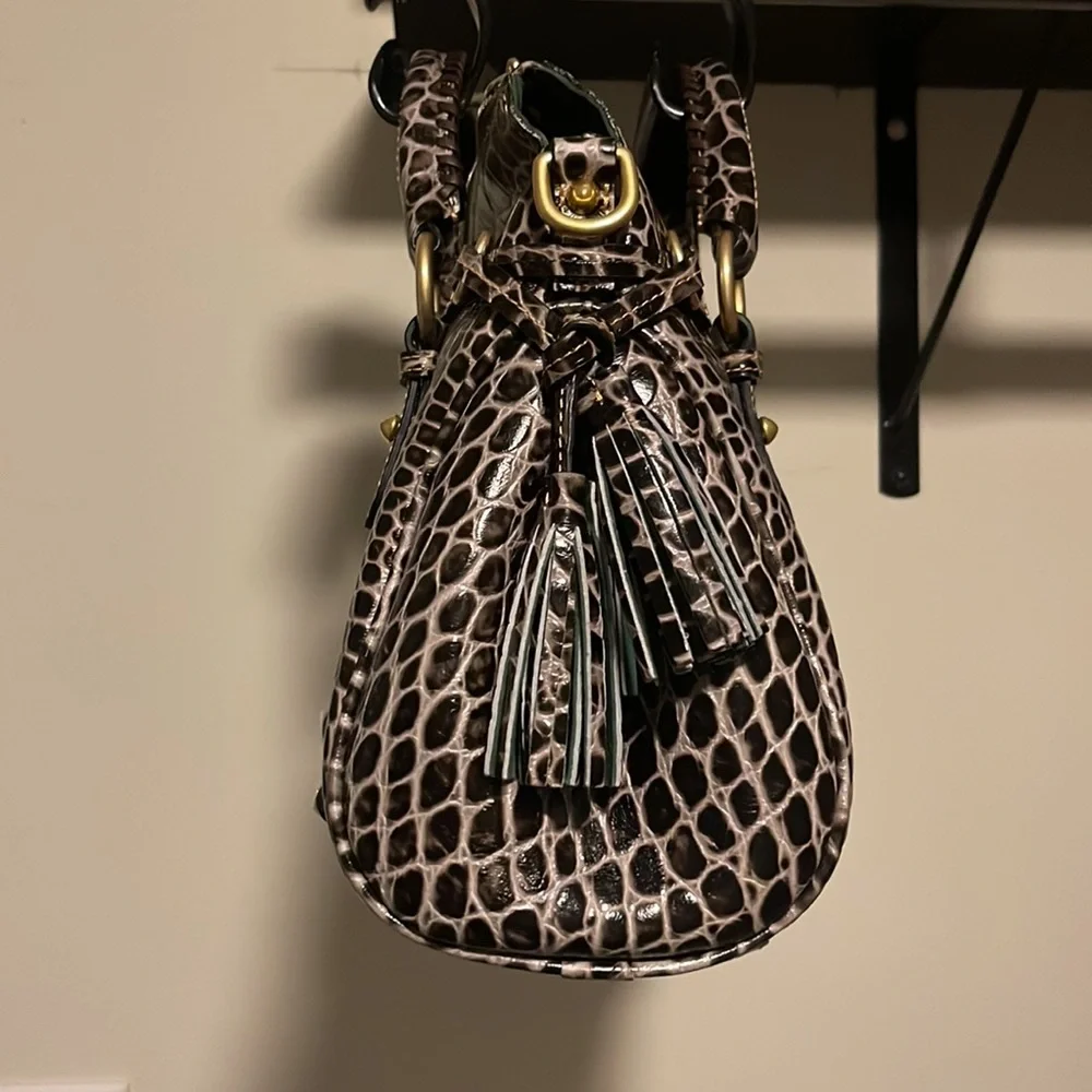 Hard to find!! Dooney & Bourke Croco Fino satchel. Brown crocodile. - Picture 3 of 8